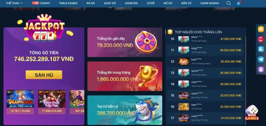 Tính năng bonus và vòng quay miễn phí